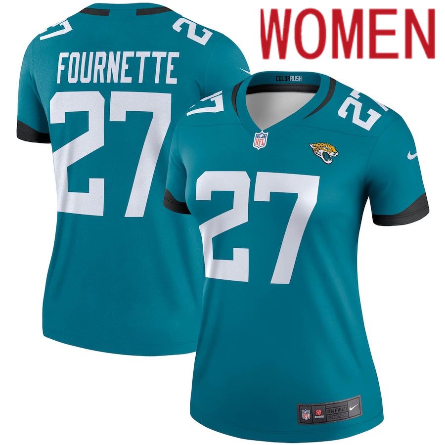 Women Jacksonville Jaguars #27 Leonard Fournette Nike Green Legend Color Rush Player NFL Jersey